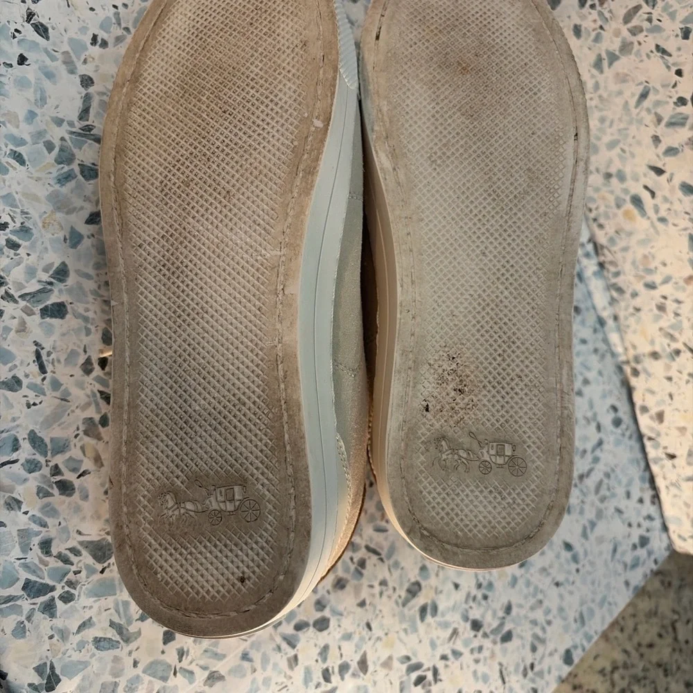 Coach Paddy A01987 Beige Suede Leather Low Top Sneakers Women’s 8.5